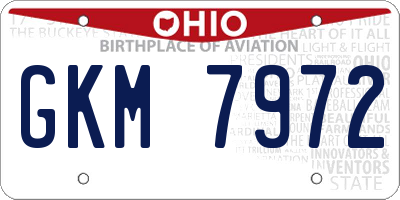 OH license plate GKM7972