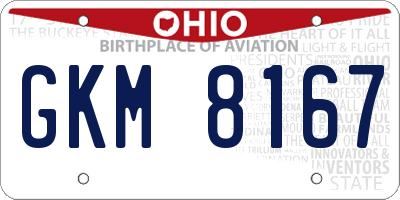 OH license plate GKM8167