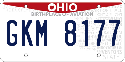 OH license plate GKM8177