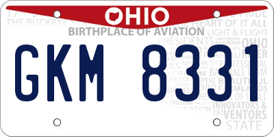 OH license plate GKM8331