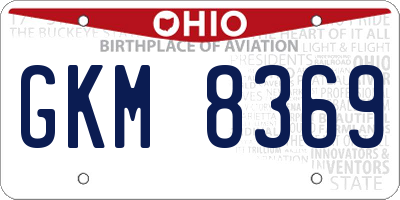 OH license plate GKM8369