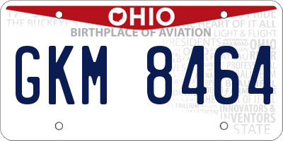 OH license plate GKM8464