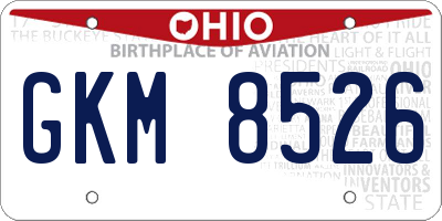 OH license plate GKM8526