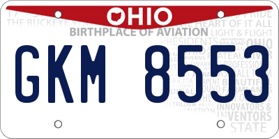 OH license plate GKM8553