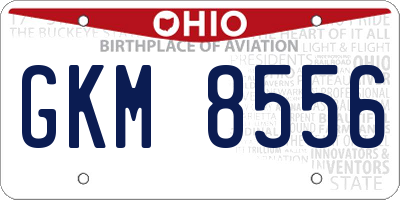 OH license plate GKM8556