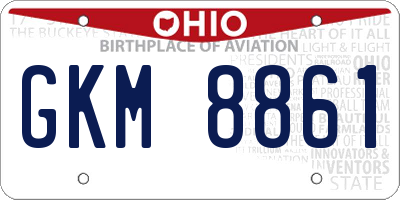 OH license plate GKM8861