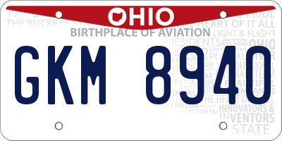 OH license plate GKM8940