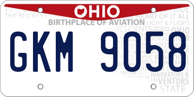 OH license plate GKM9058