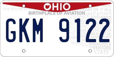OH license plate GKM9122