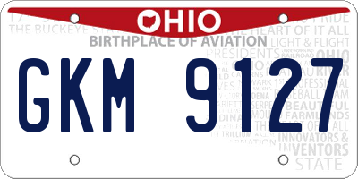 OH license plate GKM9127