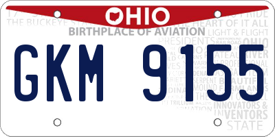 OH license plate GKM9155