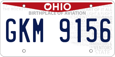 OH license plate GKM9156