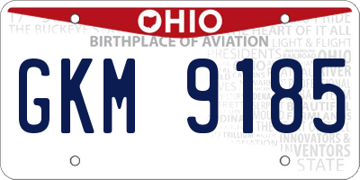OH license plate GKM9185