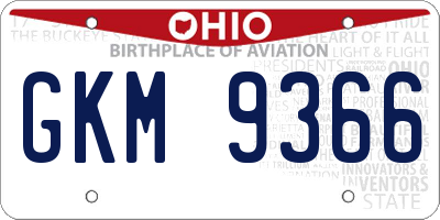 OH license plate GKM9366