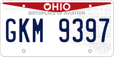 OH license plate GKM9397