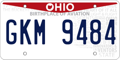 OH license plate GKM9484