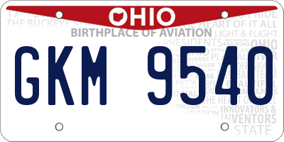 OH license plate GKM9540