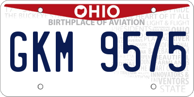 OH license plate GKM9575