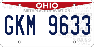 OH license plate GKM9633