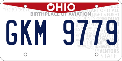 OH license plate GKM9779