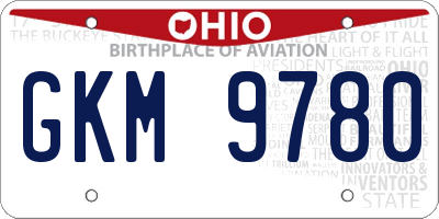 OH license plate GKM9780