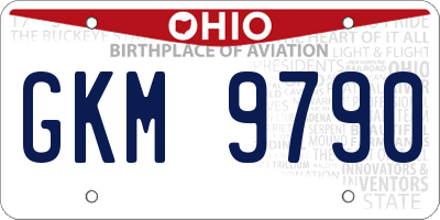 OH license plate GKM9790