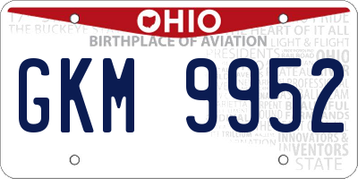 OH license plate GKM9952