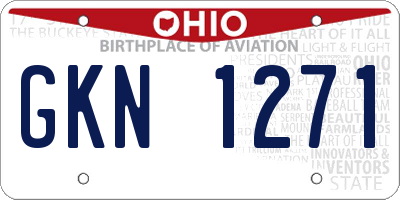 OH license plate GKN1271
