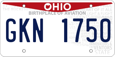 OH license plate GKN1750