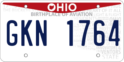 OH license plate GKN1764
