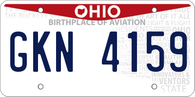 OH license plate GKN4159