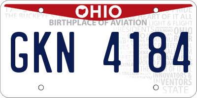 OH license plate GKN4184