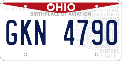 OH license plate GKN4790