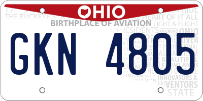 OH license plate GKN4805