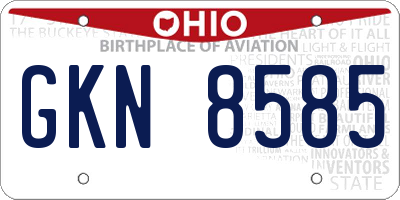 OH license plate GKN8585