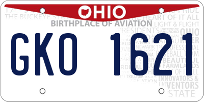 OH license plate GKO1621