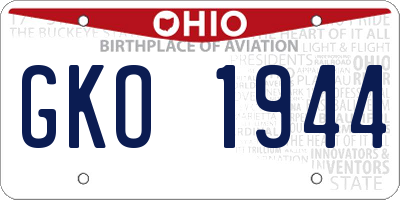 OH license plate GKO1944