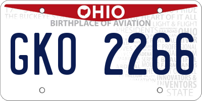 OH license plate GKO2266