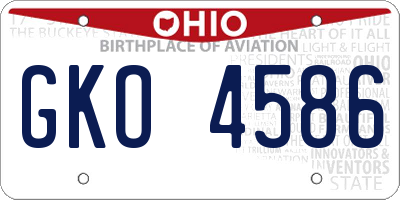 OH license plate GKO4586