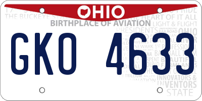 OH license plate GKO4633