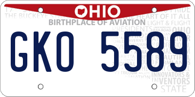 OH license plate GKO5589