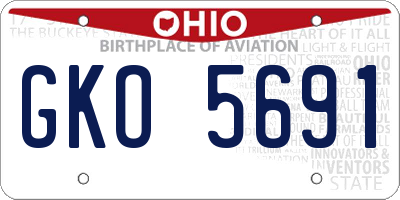 OH license plate GKO5691