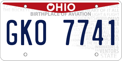 OH license plate GKO7741