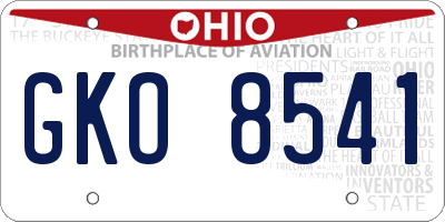 OH license plate GKO8541
