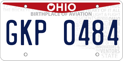 OH license plate GKP0484