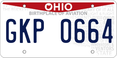 OH license plate GKP0664