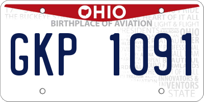 OH license plate GKP1091