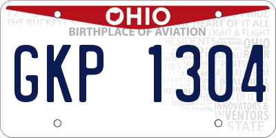 OH license plate GKP1304