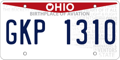 OH license plate GKP1310