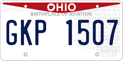 OH license plate GKP1507
